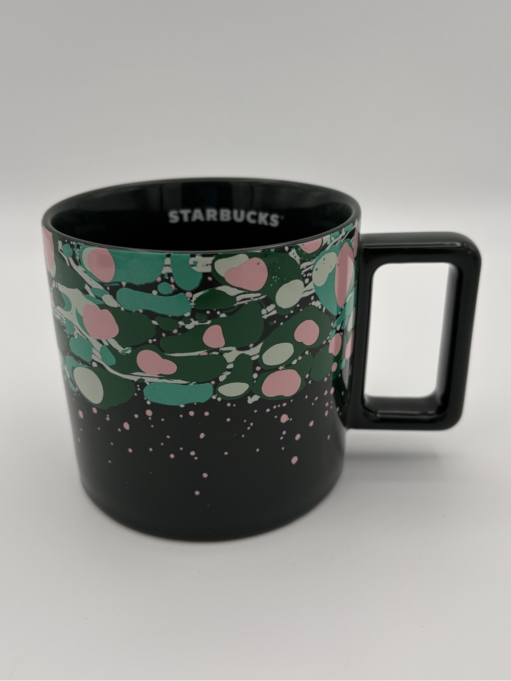 Starbucks 2022 Holiday Venetian Marble Forest Green 12oz Mug
